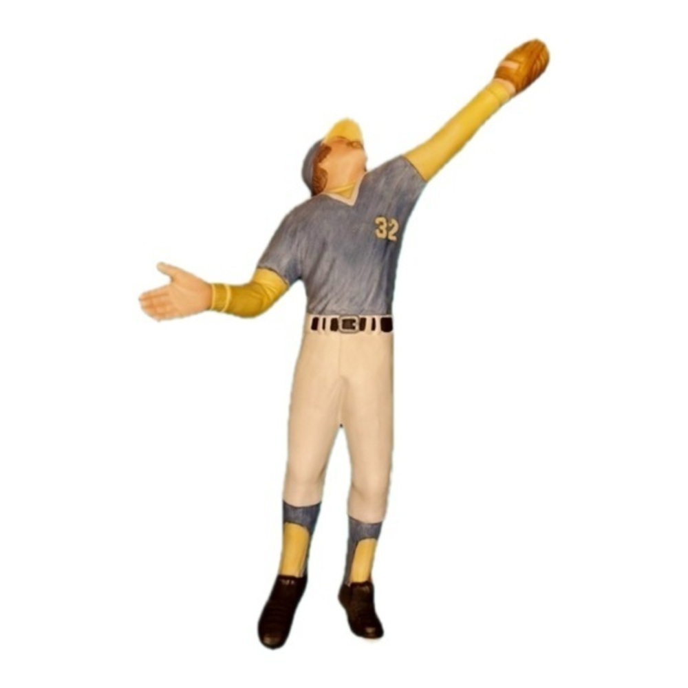 Vintage Ceramic Baseball Player Figurine – #32 Jersey, Mid-Century